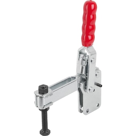Kipp Toggle Clamp Standard L=177 Steel, Vertical Foot, Comp:Plastic, Comp:Red, F2=7000 K1248.07000